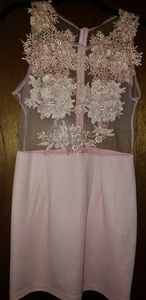 Ladies sheer cocktail dress